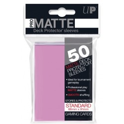 Ultra Pro Standard Card Sleeves Pro-Matte Pink (50ct) Solid Colour/Clear